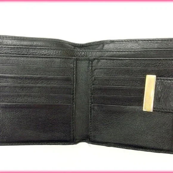 Gucci Wallet Purse Folding wallet G logos Black Woman Authentic Used K202 - Picture 4 of 6